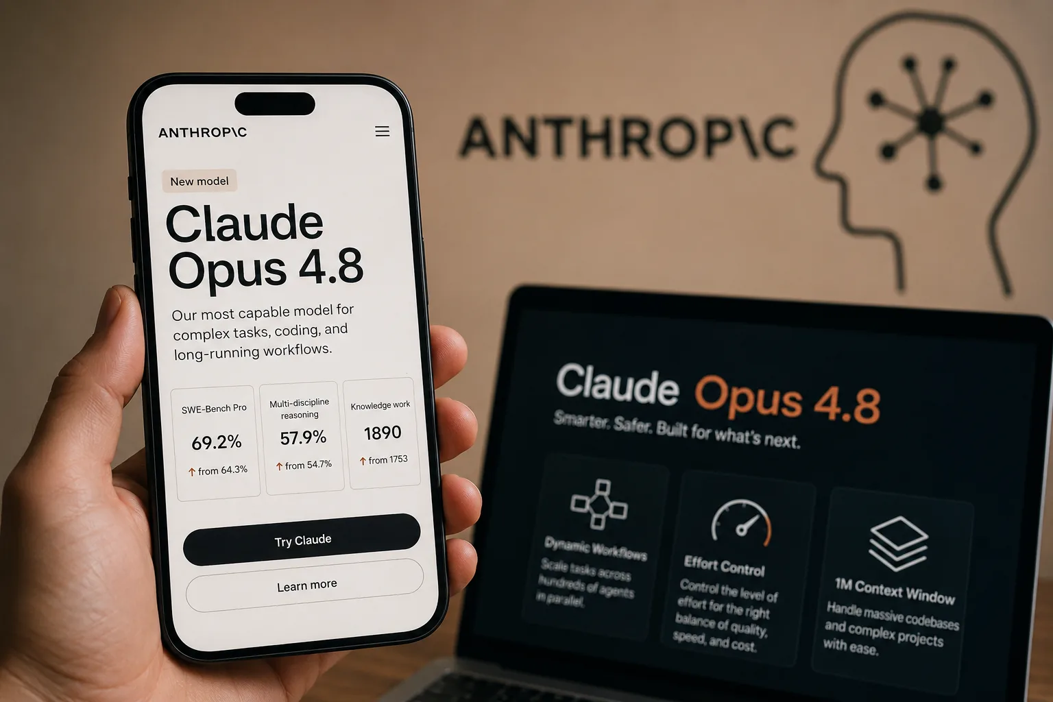 أنثروبيك تُطلق Claude Opus 4.8: قفزة في الذكاء الوكيل والسرعة