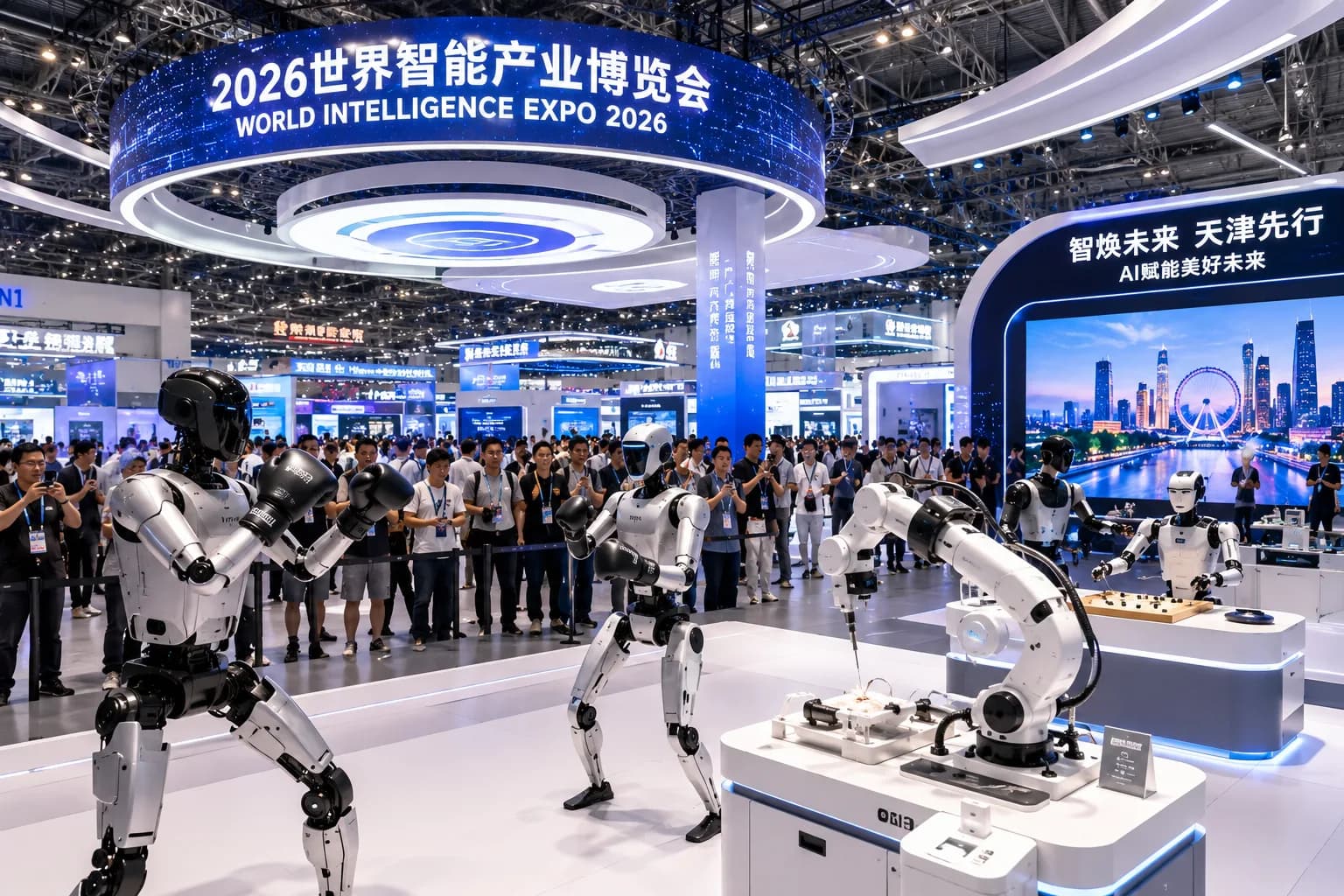 معرض الذكاء العالمي 2026 في تيانجين: 700 عارض والروبوتات البشرية تسرق الأضواء